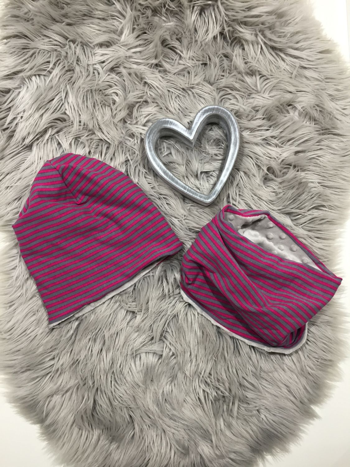 Set: Wendeloop und Wendebeanie Set: Wendeloop und Wendebeanie